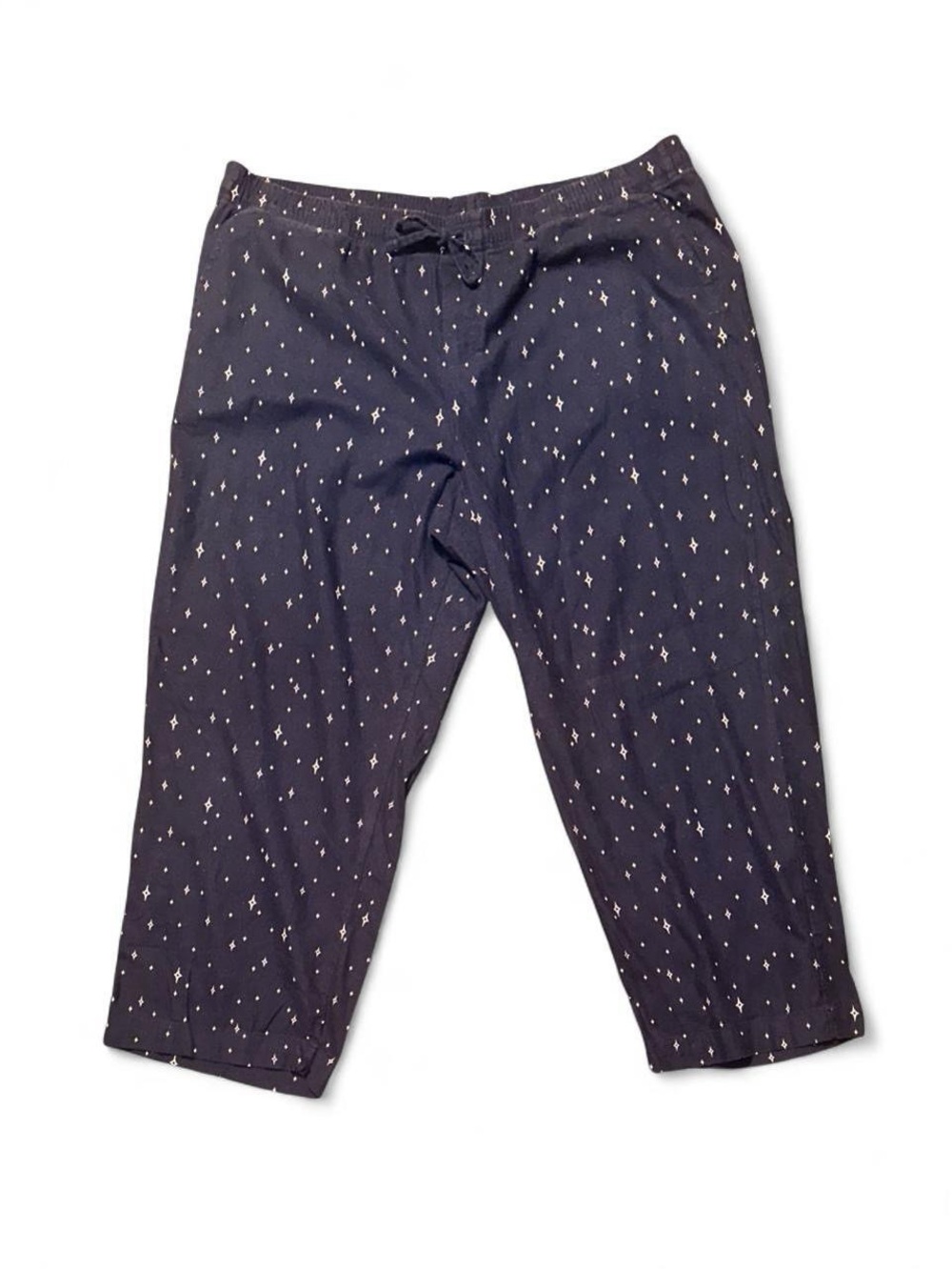Vintage Gap Flannel Pajama Pants Twinkling Stars Navy Blue White Women’s XXL